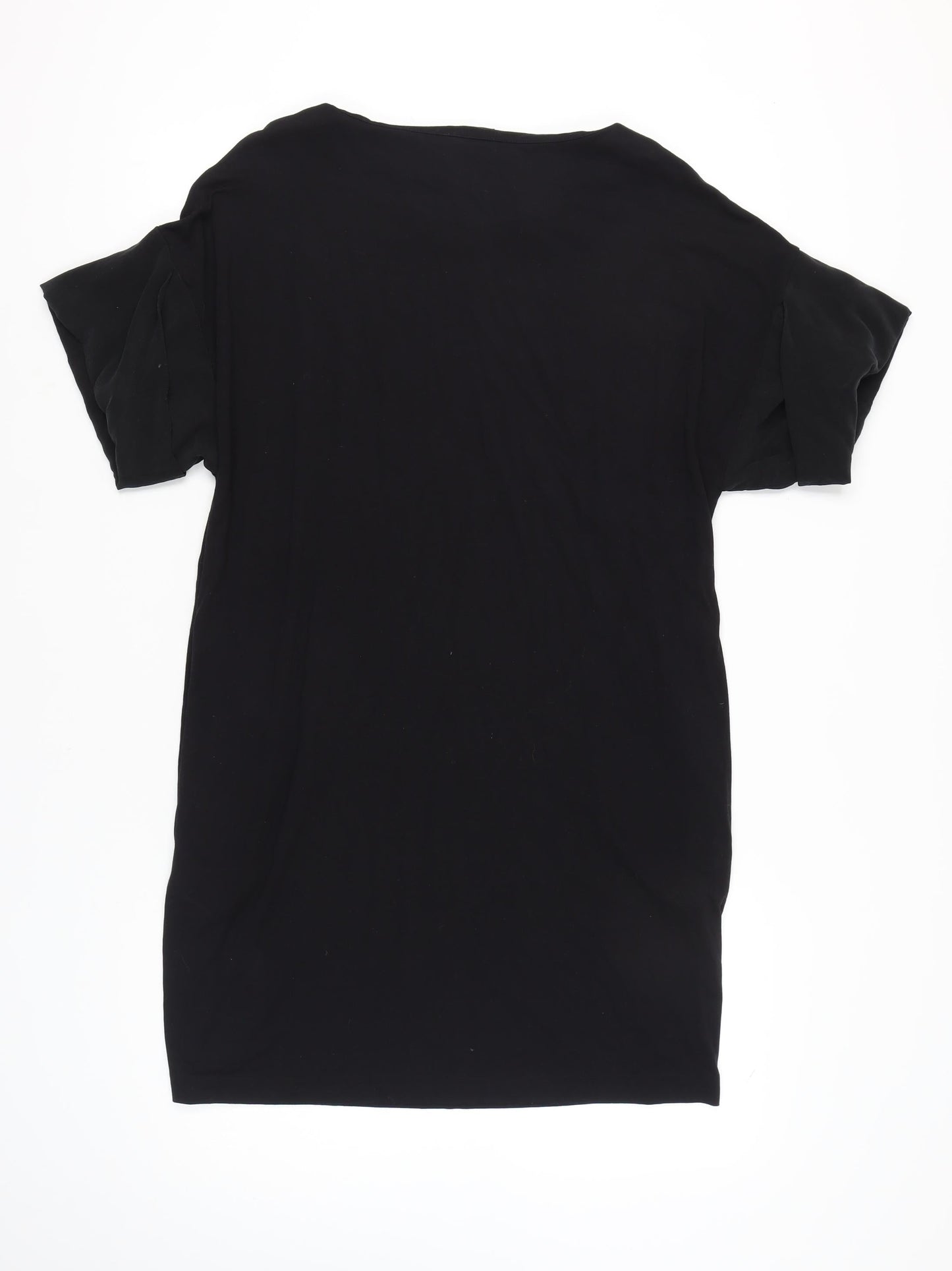COS Women Black Shift Dress Size 12 Knee Length Short Sleeve