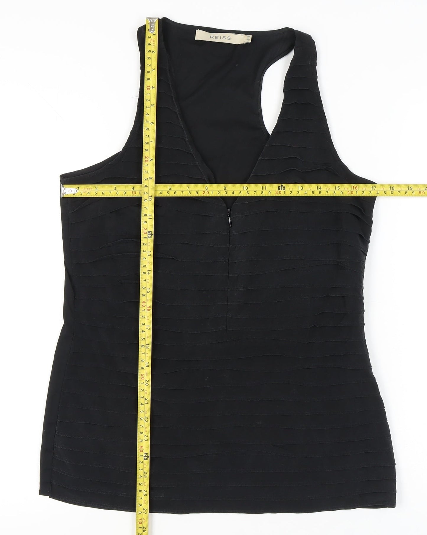 Womens UK Size 10 Reiss Black Camisole Tank