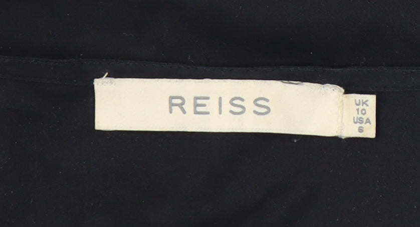 Womens UK Size 10 Reiss Black Camisole Tank