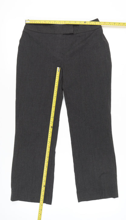 Slater Women’s Grey Size 10 Regular Straight Dress Trousers