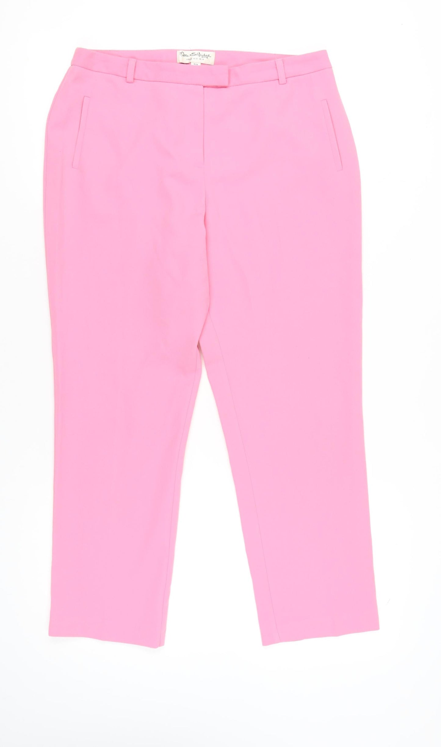 Womens UK Size 14 Miss Selfridge Regular Fit BusinessCasualWorkwear Pink Trouser