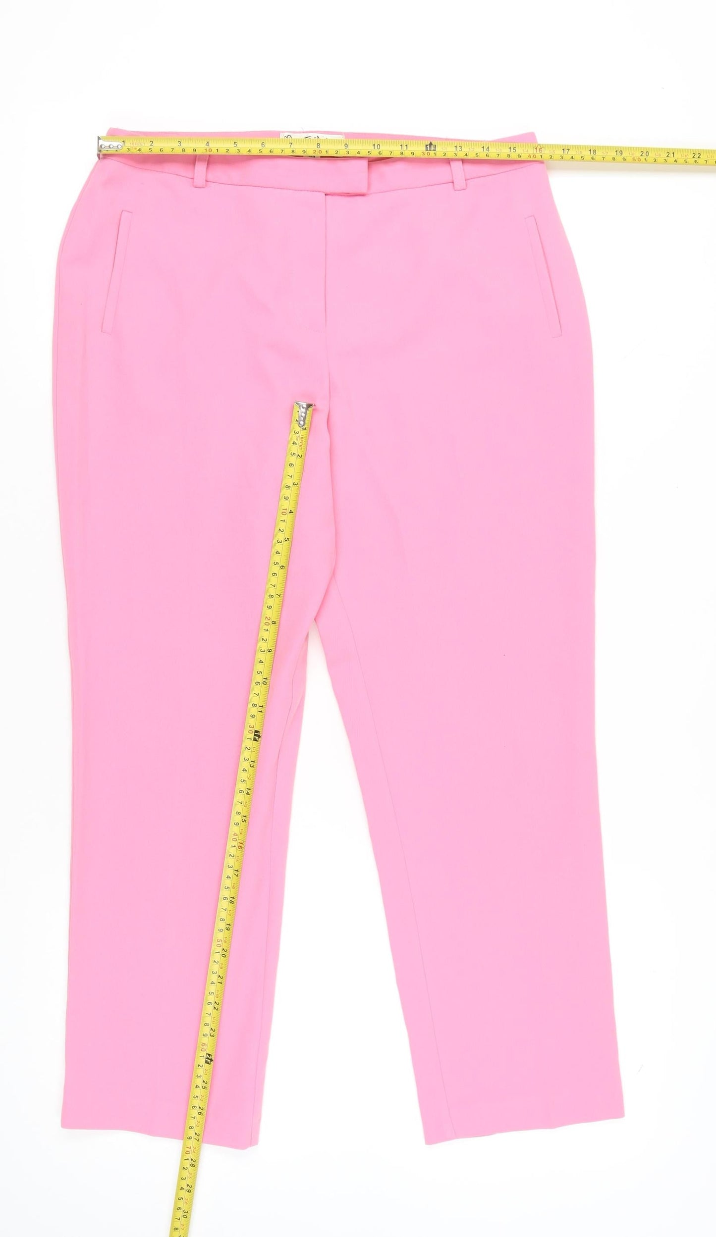 Womens UK Size 14 Miss Selfridge Regular Fit BusinessCasualWorkwear Pink Trouser