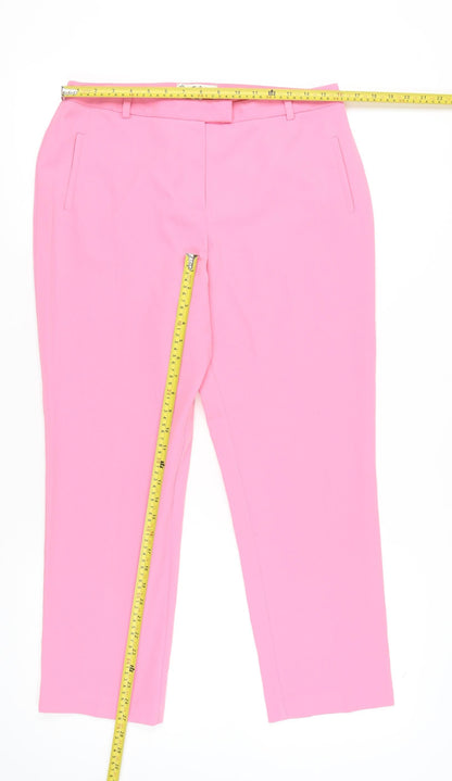 Womens UK Size 14 Miss Selfridge Regular Fit BusinessCasualWorkwear Pink Trouser