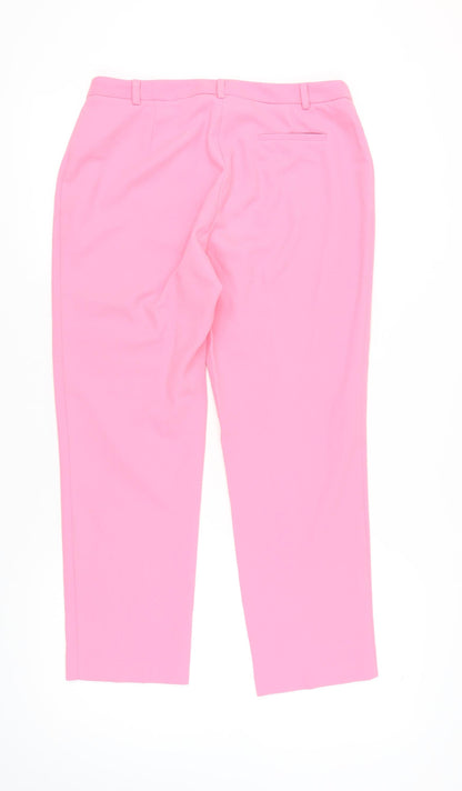 Womens UK Size 14 Miss Selfridge Regular Fit BusinessCasualWorkwear Pink Trouser
