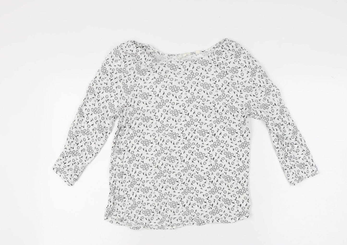Womens UK Size 10 Fat Face White Tunic Blouse