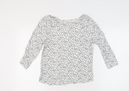 Womens UK Size 10 Fat Face White Tunic Blouse