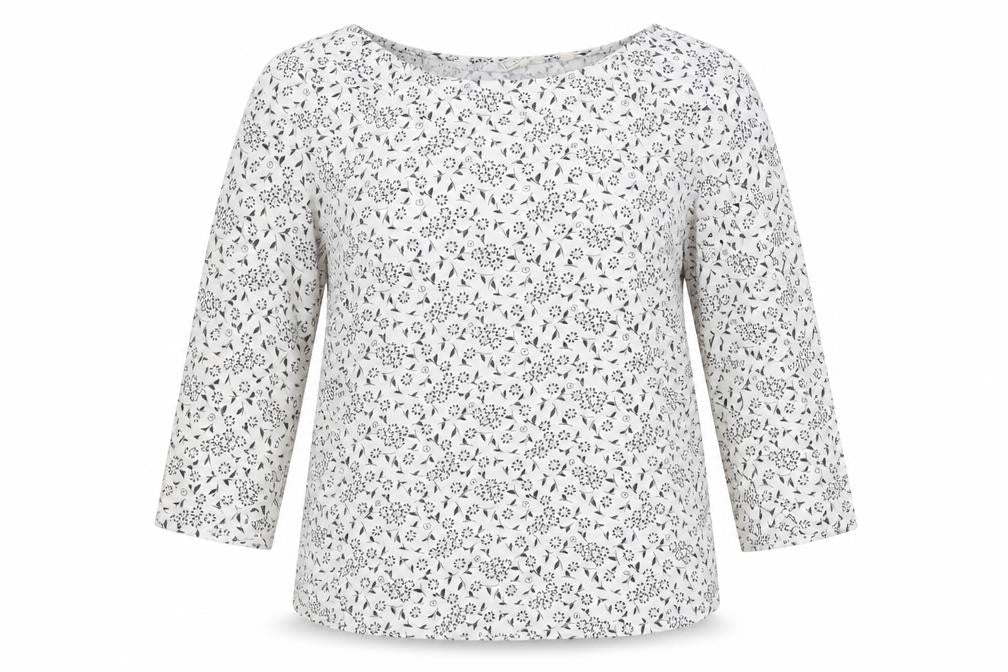 Womens UK Size 10 Fat Face White Tunic Blouse