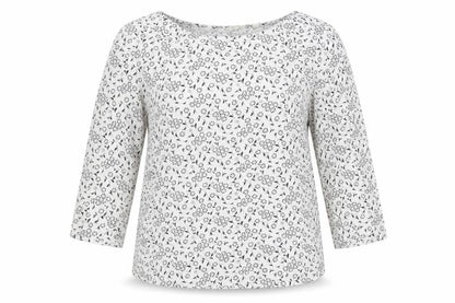 Womens UK Size 10 Fat Face White Tunic Blouse