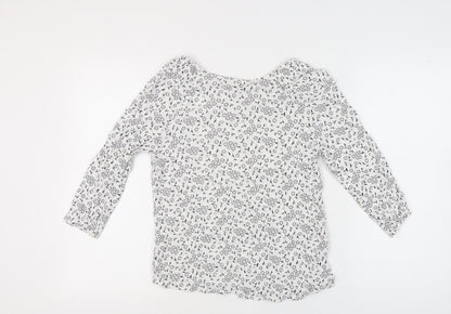 Womens UK Size 10 Fat Face White Tunic Blouse