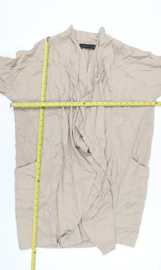 Womens UK Size 8 Zara Woman Beige Basic Jacket