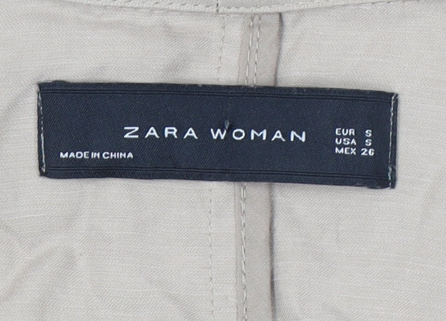 Womens UK Size 8 Zara Woman Beige Basic Jacket