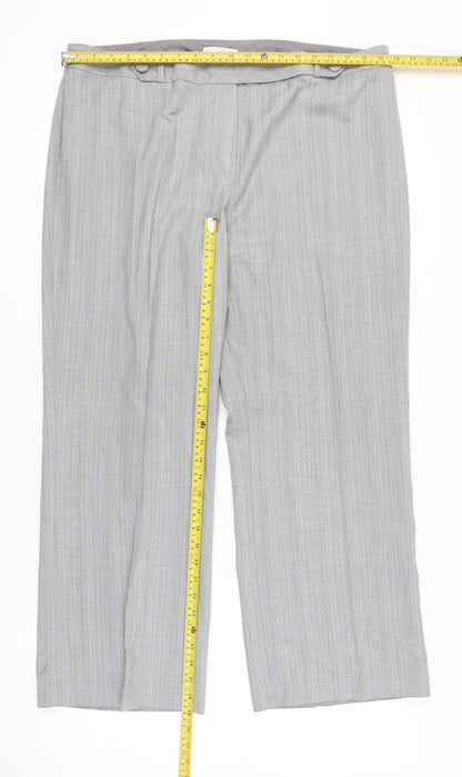 Womens UK Size 20 Marks and Spencer Classic Fit Dress Pants Grey Trousers