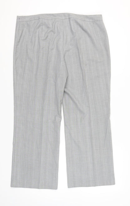 Womens UK Size 20 Marks and Spencer Classic Fit Dress Pants Grey Trousers