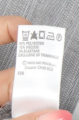 Womens UK Size 20 Marks and Spencer Classic Fit Dress Pants Grey Trousers