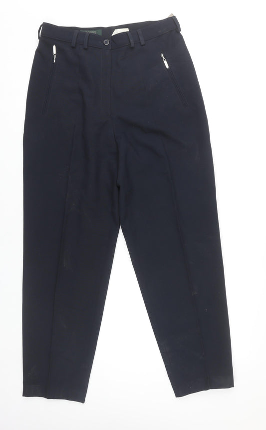 C&A Womens Blue Size 14 High Rise Tapered Trousers Workwear