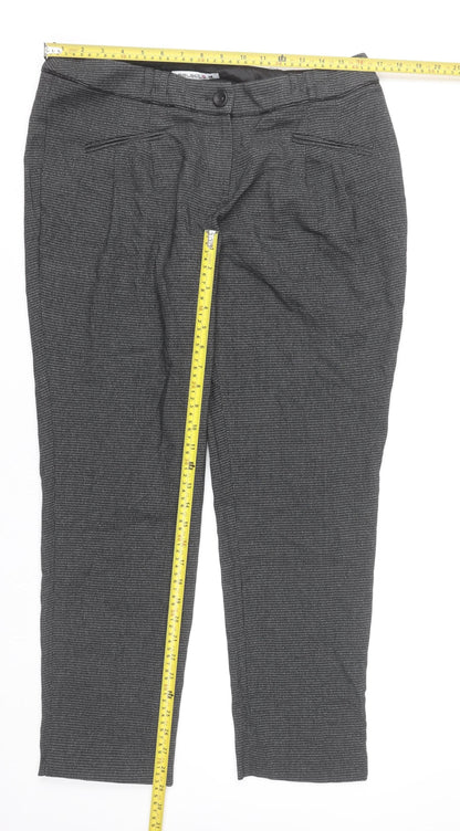 Womens UK Size 14 Select Regular Fit Dress Pants Grey Trousers