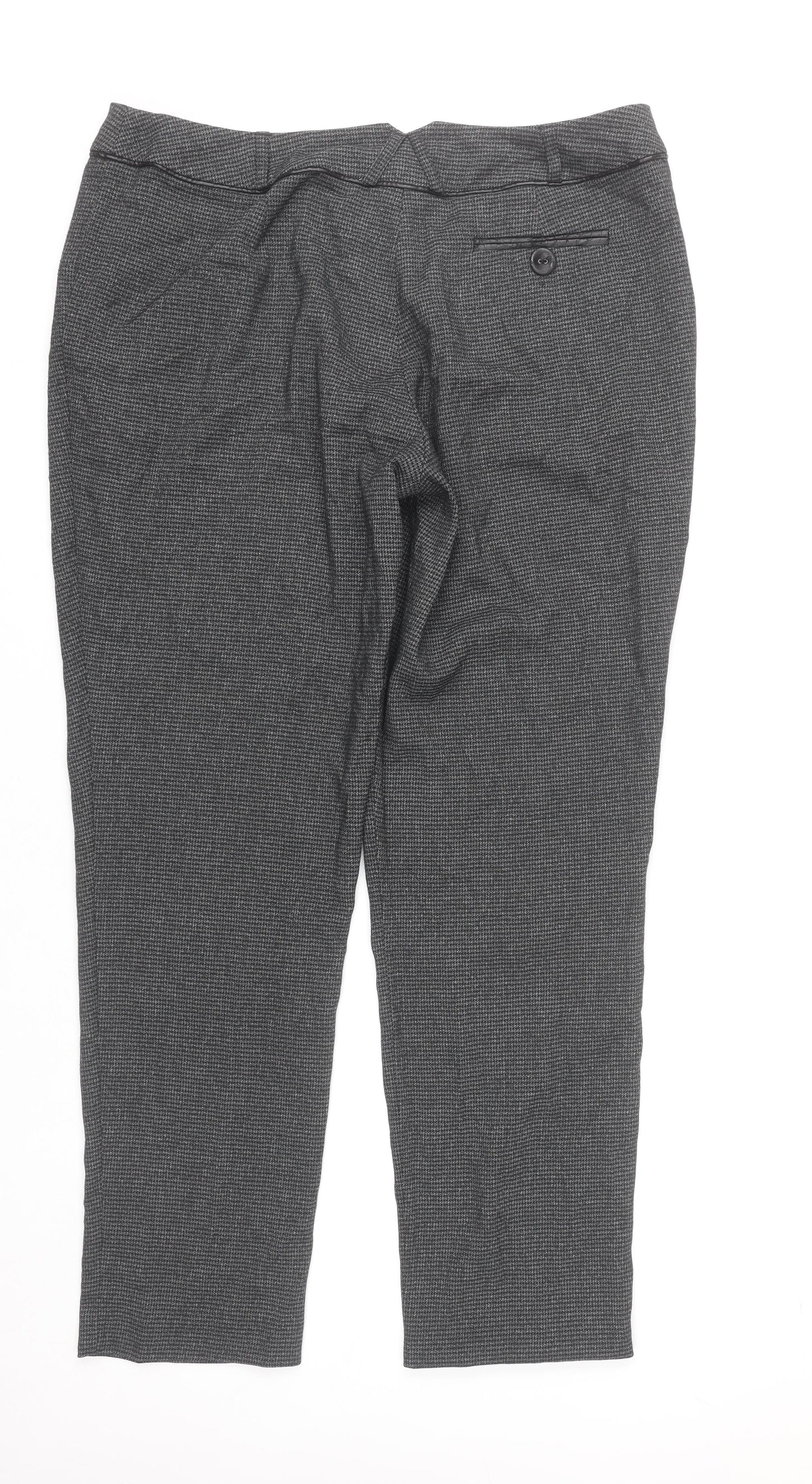 Womens UK Size 14 Select Regular Fit Dress Pants Grey Trousers
