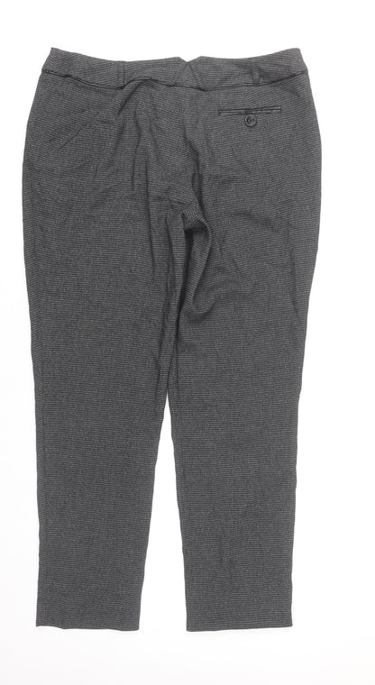 Womens UK Size 14 Select Regular Fit Dress Pants Grey Trousers