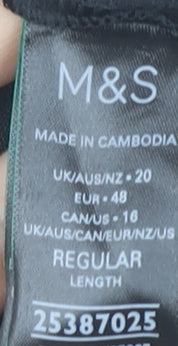 Womens UK Size 20 Marks and Spencer Black Camisole Tank