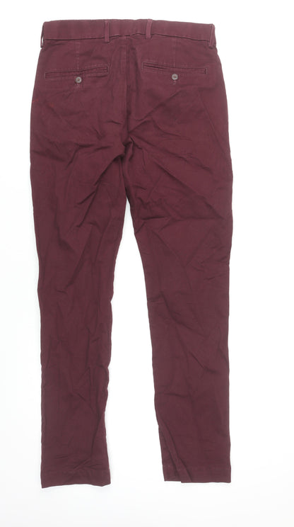 GAP Men’s Red Chino Skinny Trousers 30x30 Cotton Blend