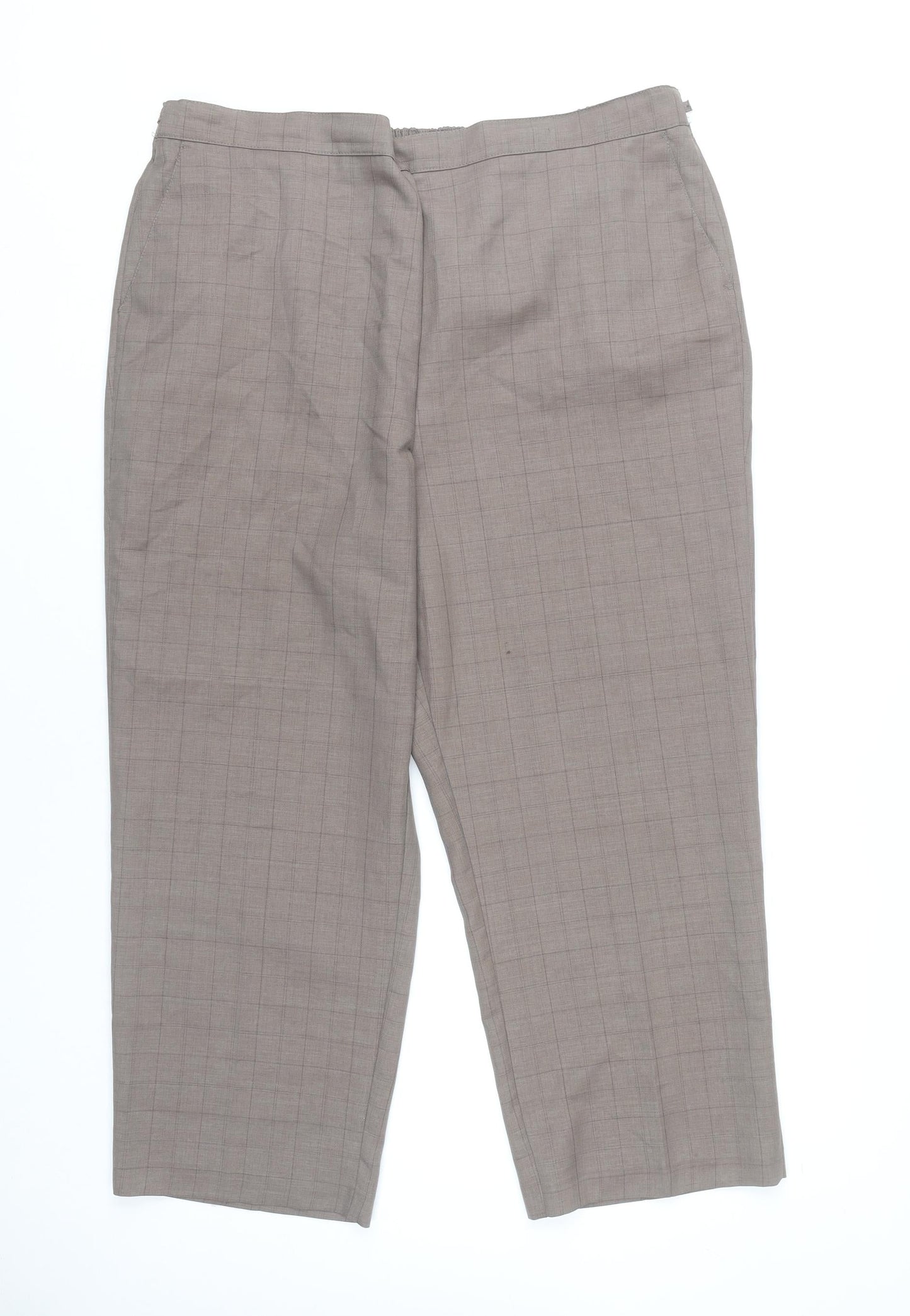 Womens UK Size 18 BHS Regular Fit Business Casual Workwear Brown Trousers
