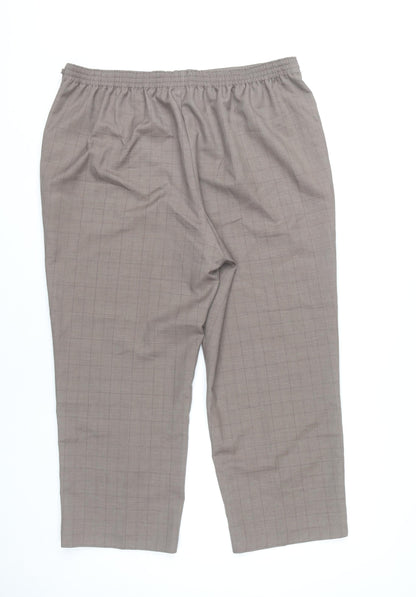 Womens UK Size 18 BHS Regular Fit Business Casual Workwear Brown Trousers