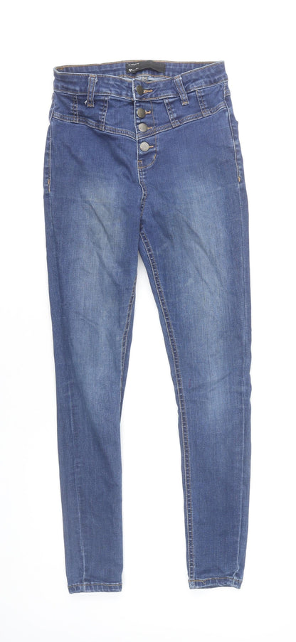 Very Womens Blue High Rise Skinny Jeans Size 10 Slim Fit Stretch
