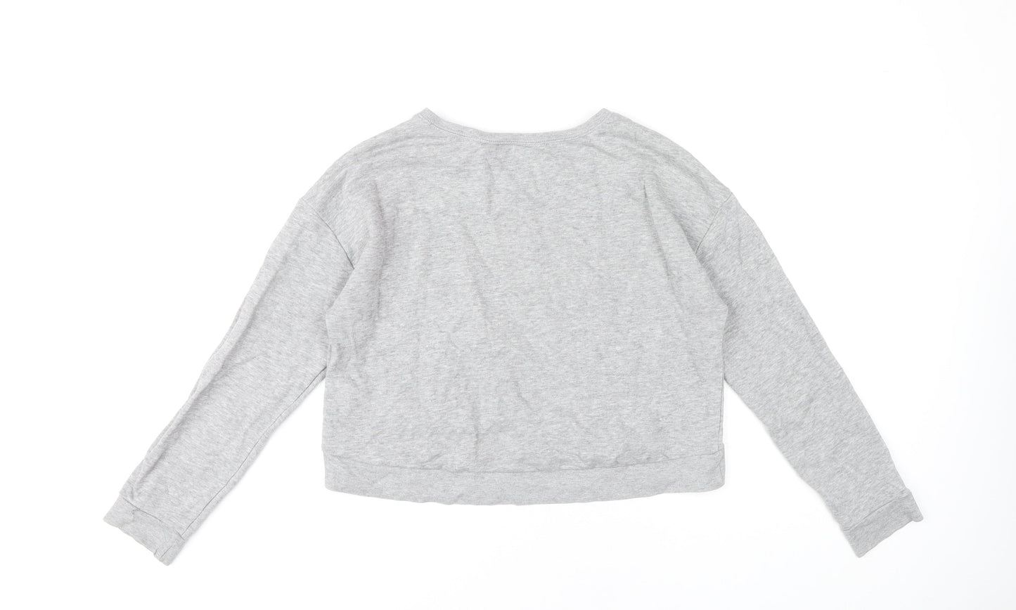 Coca Cola Girls Grey Logo Sweatshirt 12-13 Years Pullover Crew Neck