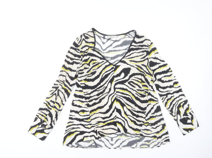 Womens UK Size S Zara Basic Multicoloured Tunic Blouse