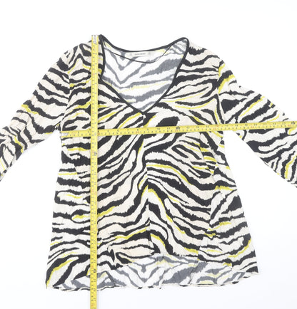 Womens UK Size S Zara Basic Multicoloured Tunic Blouse