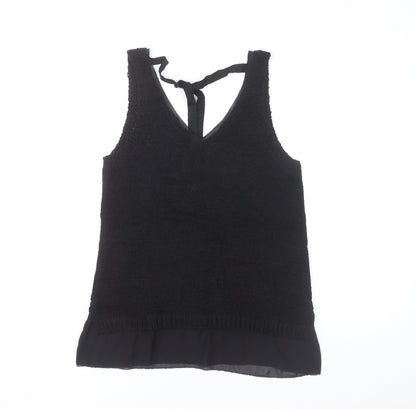Womens UK Size S NEXT Black Basic Tank