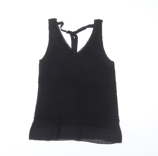 Womens UK Size S NEXT Black Basic Tank