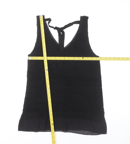Womens UK Size S NEXT Black Basic Tank