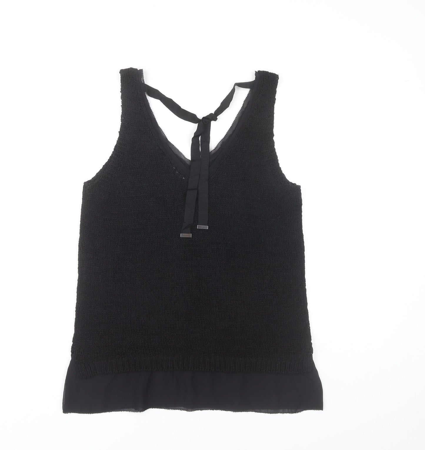 Womens UK Size S NEXT Black Basic Tank