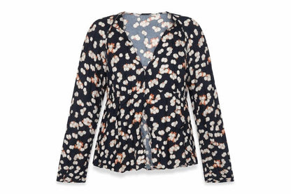Womens UK Size 8 Zara Multicoloured Wrap Blouse