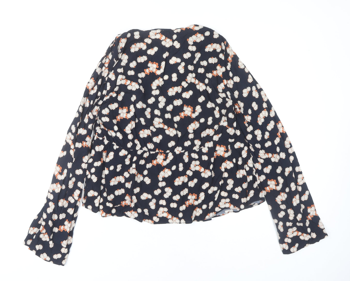 Womens UK Size 8 Zara Multicoloured Wrap Blouse