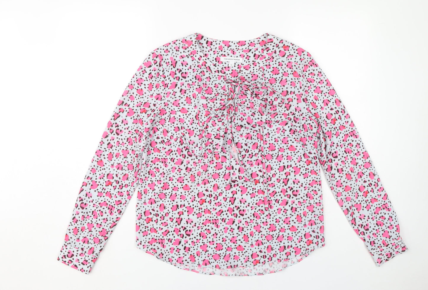 Fenn Wright Manson Womens Multicolour Animal Print Blouse Size 10