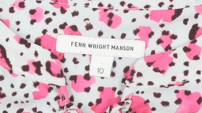 Fenn Wright Manson Womens Multicolour Animal Print Blouse Size 10