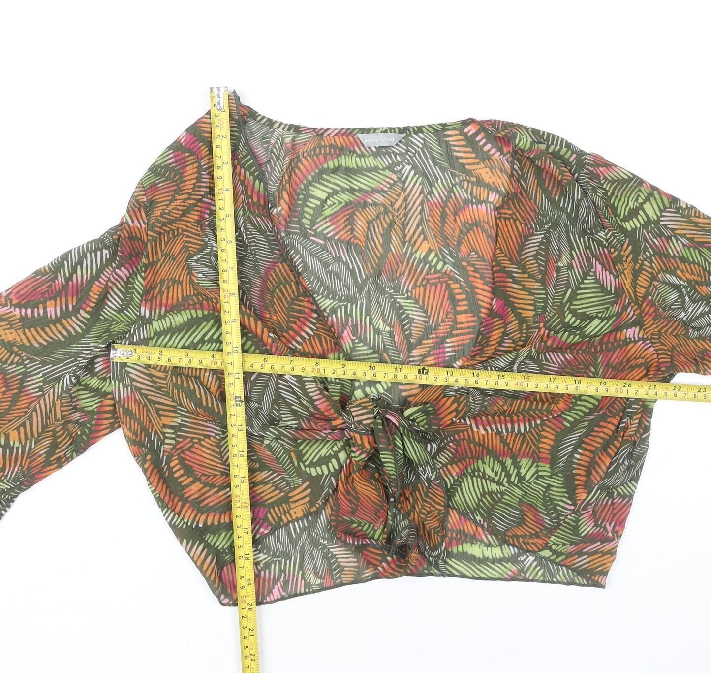 Womens UK Size 20 Marks and Spencer Multicoloured Wrap Blouse