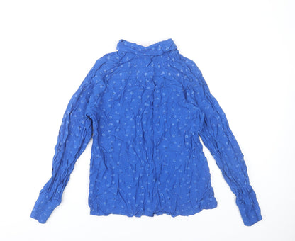 Womens UK Size 14 Sosandar Blue Basic Button-Up