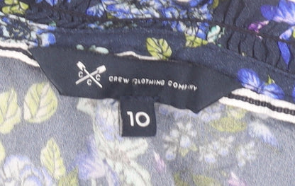 Crew Clothing Company Women's Multicoloured Floral Viscose Blouse Size 10