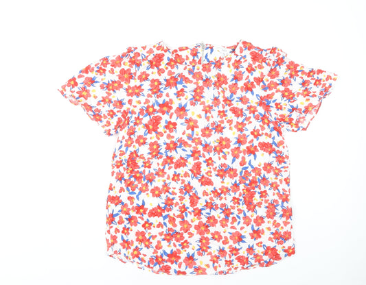 M&Co Womens Multicoloured Floral Blouse UK12 Viscose Summer Top