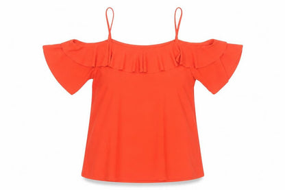 Womens UK Size 12 New Look Red Camisole Blouse