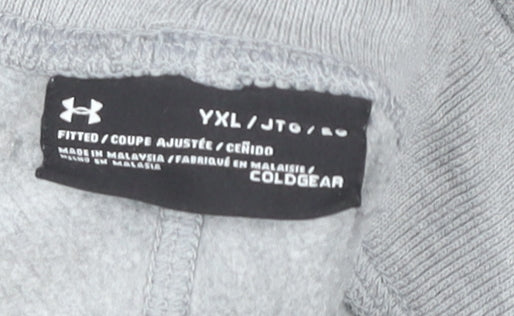 Under Armour Boys Grey XL Jogger Sweatpants with Elastic Waist Pockets