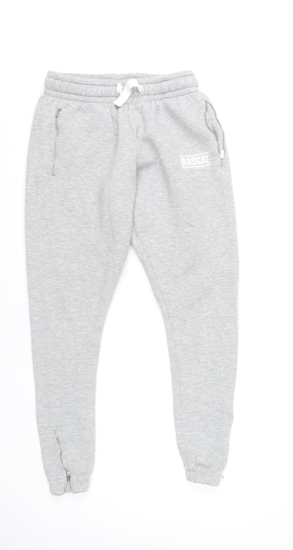 Rascal Boys Grey Jogger Sweatpants XL Zip Pockets Elastic Waist