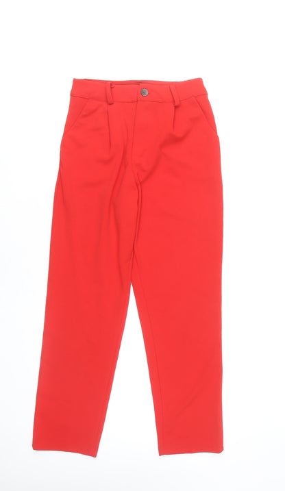 Womens UK Size 6 Boohoo Regular Fit CasualParty/Cocktail Red Trousers