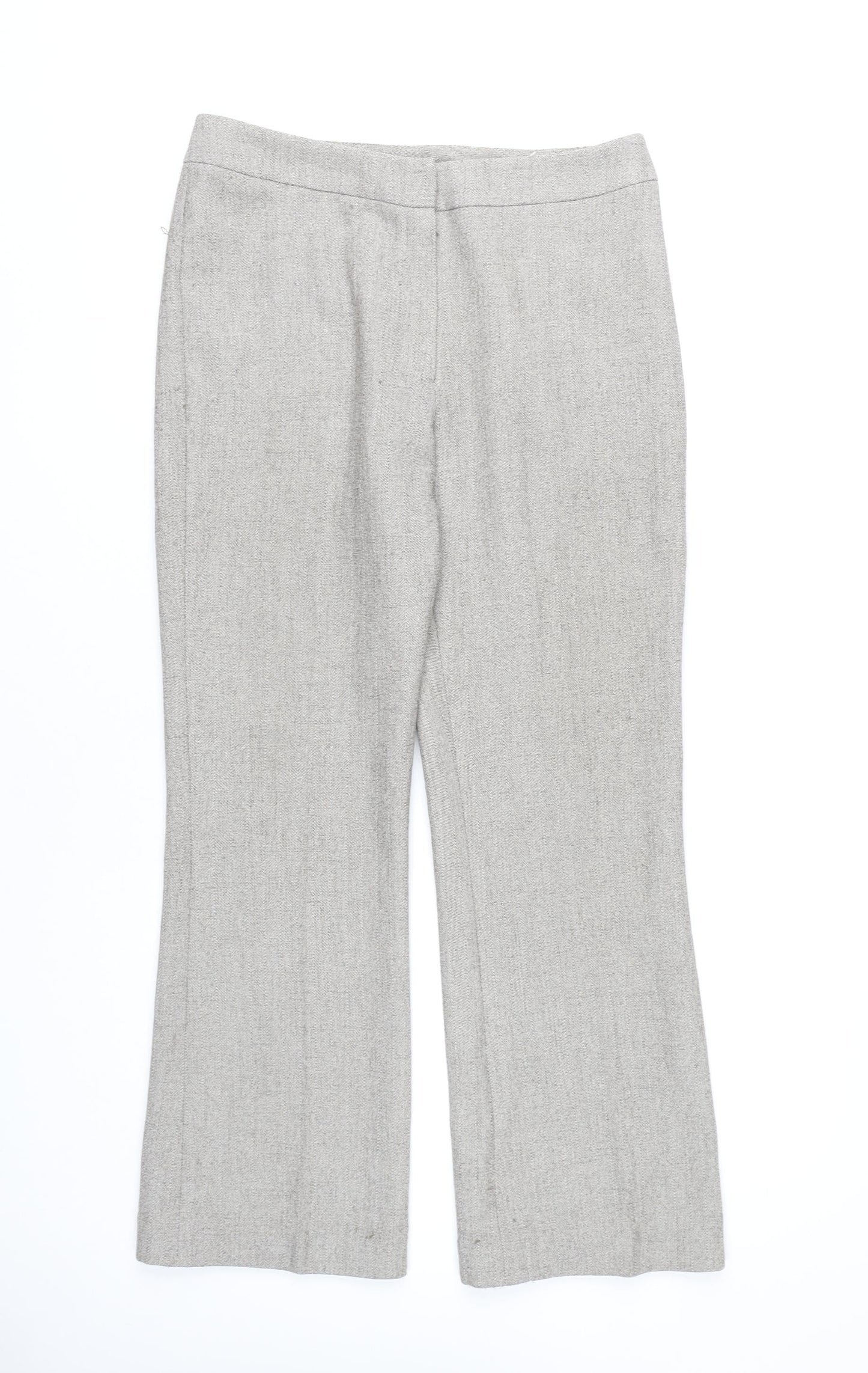 Womens UK Size 12 AMARANTO Regular Fit Dress Pants Grey Trousers
