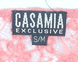 Womens UK Size S Casamia Pink Lace Blouse