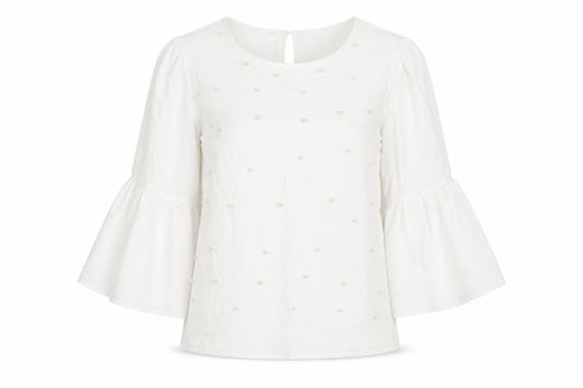 Womens UK Size M Quiz White Tunic Blouse