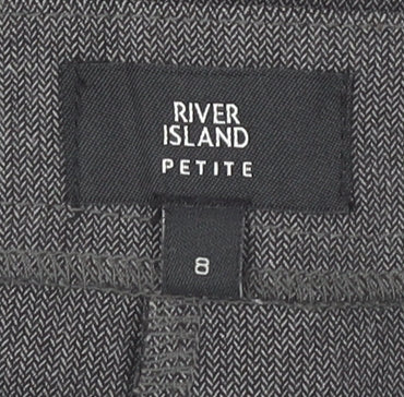 River Island Women’s Grey Petite Size 8 Slim Tapered Trousers